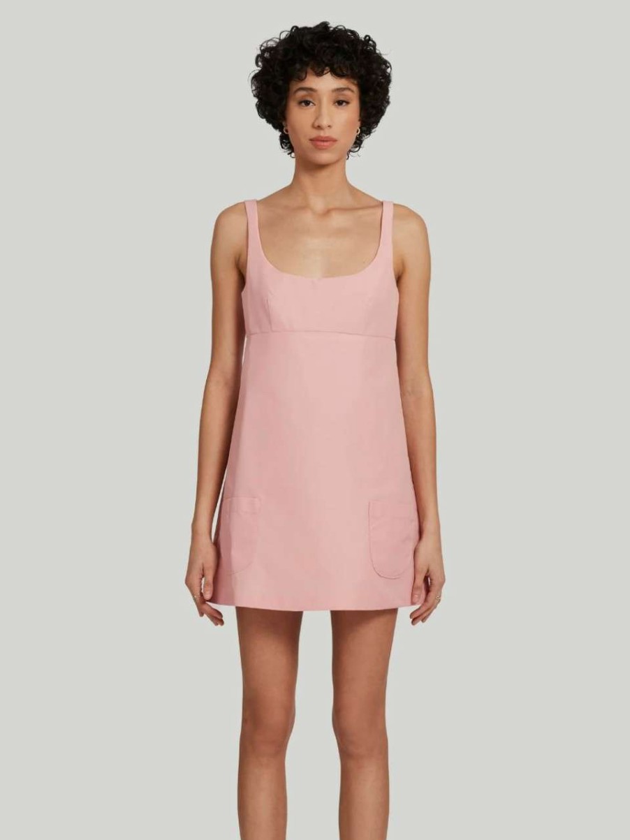 Clothing * | Grady Dress Amanda Uprichard Hot Sell Pink