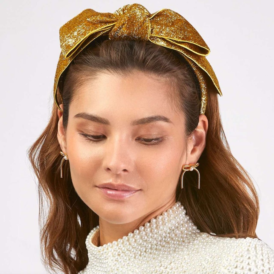 Accessories * | Bow Studs Lele Sadoughi Top Selling Gold