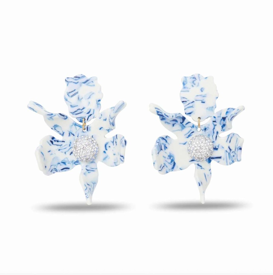 Accessories * | Crystal Lily Earrings Lele Sadoughi New Delft