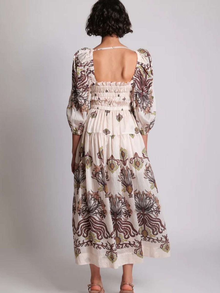 Clothing * | Gleam Dress Sabina Musayev Quality Guarantee Ivory Print