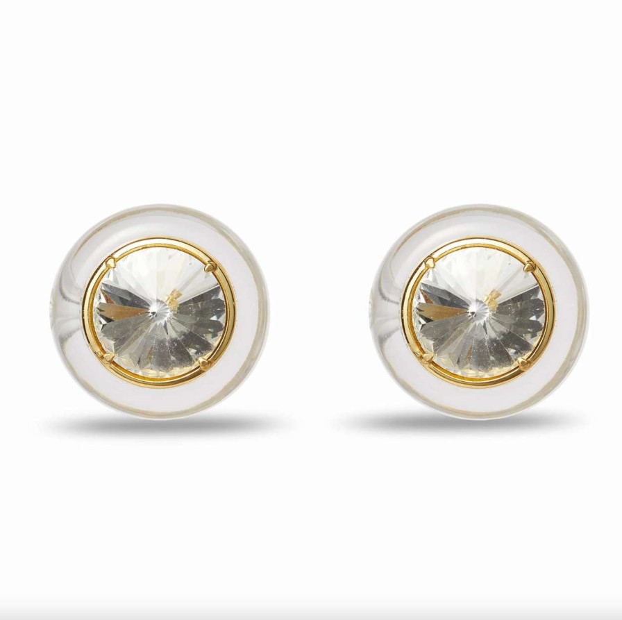 Accessories * | Gumball Button Earrings Lele Sadoughi Flash Sale Crystal