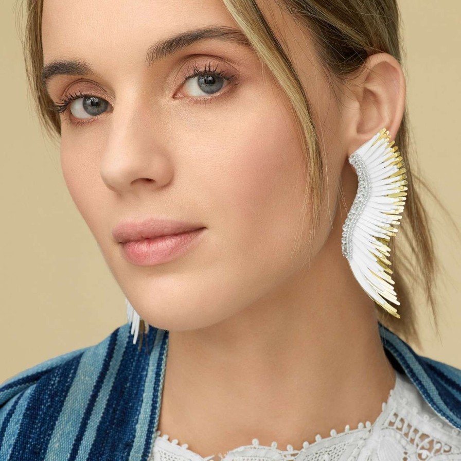 Accessories * | Madeline Earring Mignonne Gavigan Quality Guarantee White/Gold