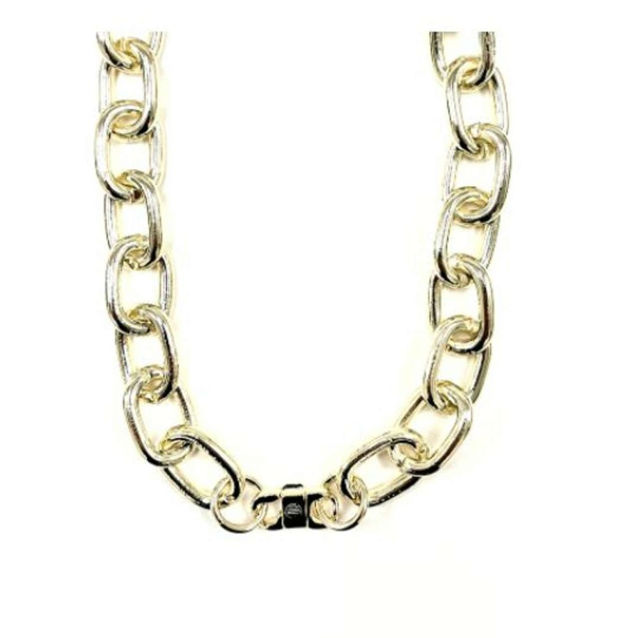 Accessories * | Shana Chunky Oval Chain Sheila Fajl Hot Sale Gold