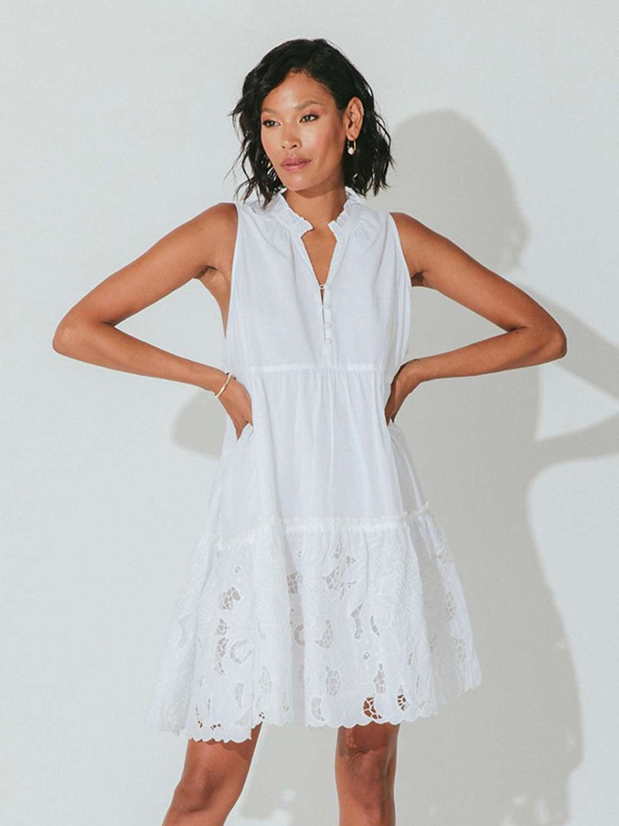 Clothing * | Thea Mini Dress Cleobella Top Sellers Bright White