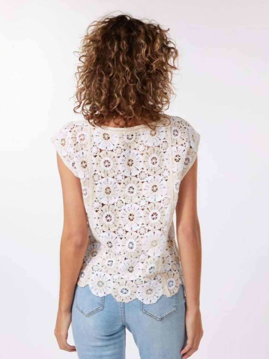 Clothing * | Crochet Top Esqualo Online Sales Natural