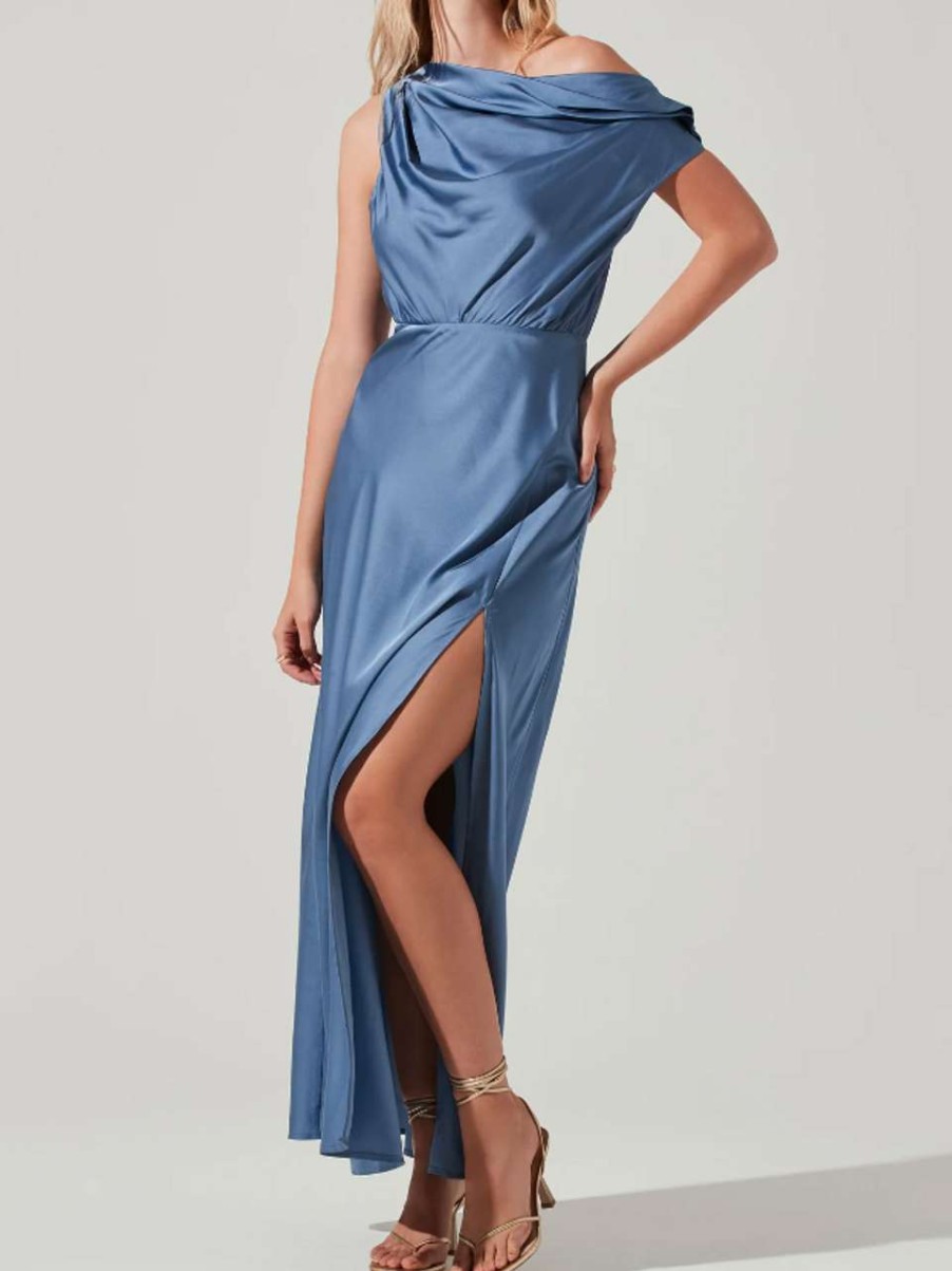 Clothing * | Monroe Dress Astr Best Sellers Slate Blue