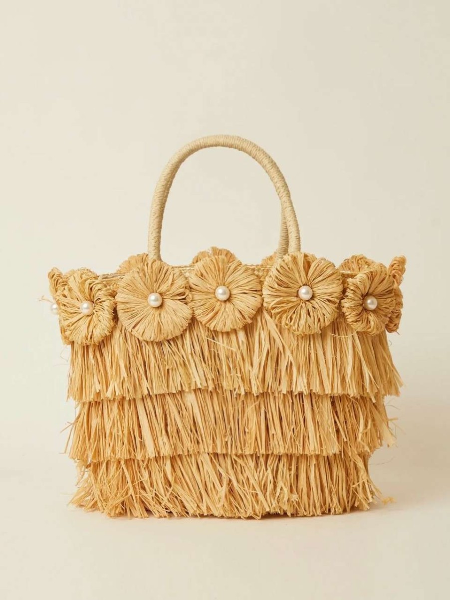 Accessories * | Olivia Floral Tote Btb New Natural