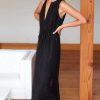 Clothing * | Grecian Keyhole Dress Emerson Fry Flash Sale Black Tencel