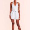 Clothing * | Isadore Romper Amanda Uprichard Best Sellers White