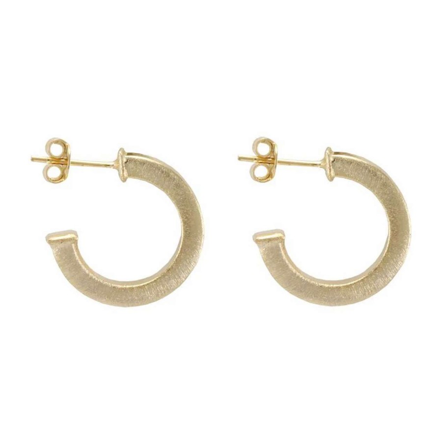 Accessories * | Bianca Hoop Gold Sheila Fajl Hot Sell Brushed Gold