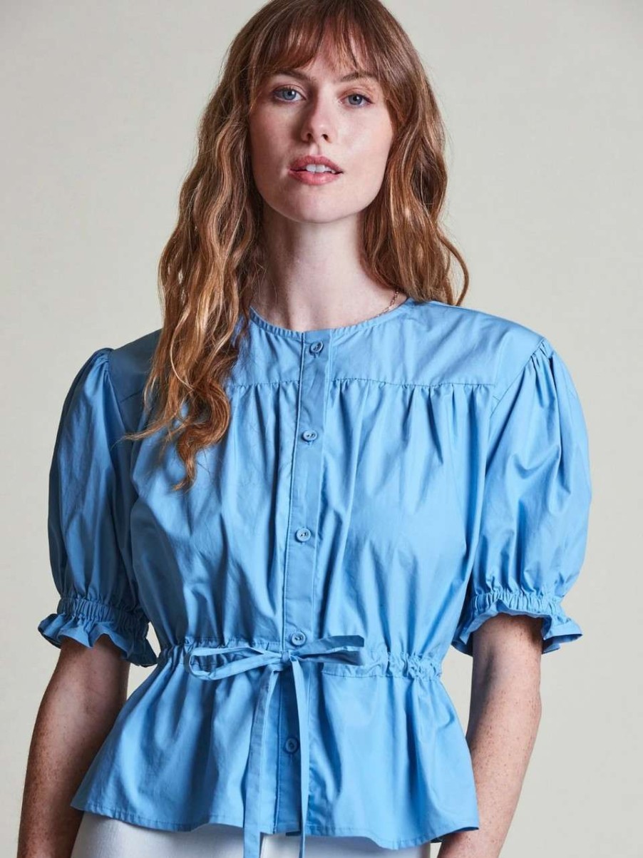 Clothing * | The Kayla Shirt The Shirt Typical Style Sky